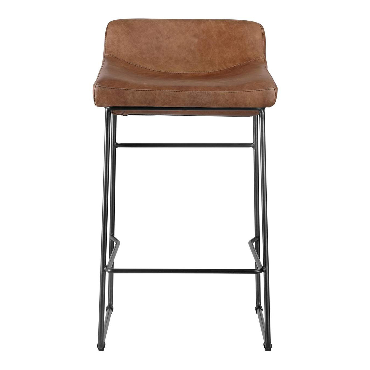 PK-1106-14 Starlet Counter Stool Open Road Brown Leather - Set Of Two