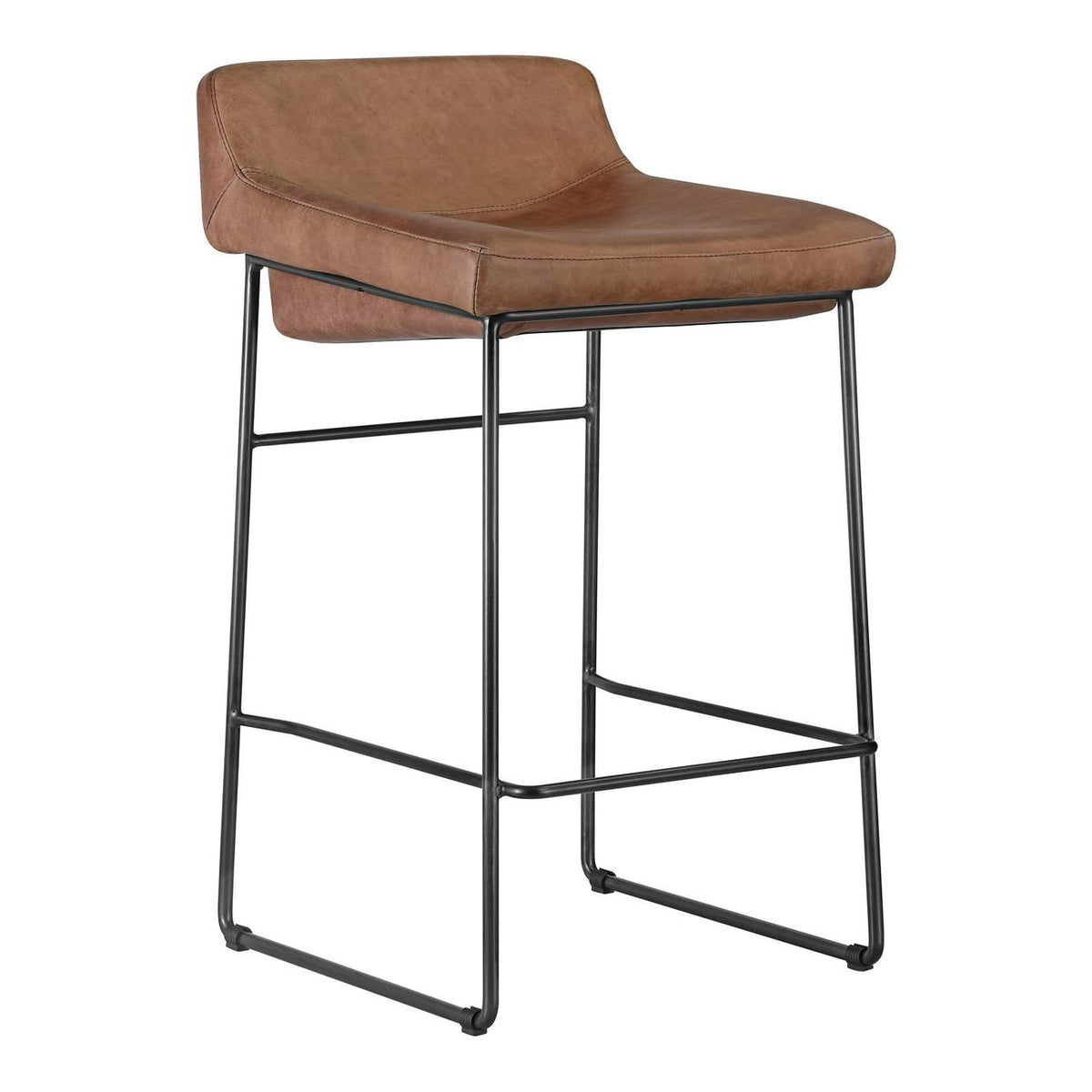 PK-1106-14 Starlet Counter Stool Open Road Brown Leather - Set Of Two