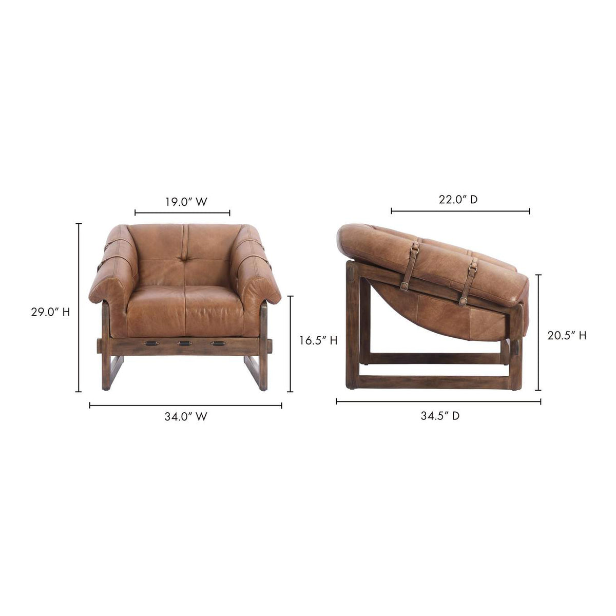 PK-1112-14 Bellos Accent Chair Open Road Brown