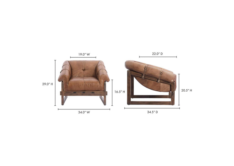 PK-1112-14 Bellos Accent Chair Open Road Brown