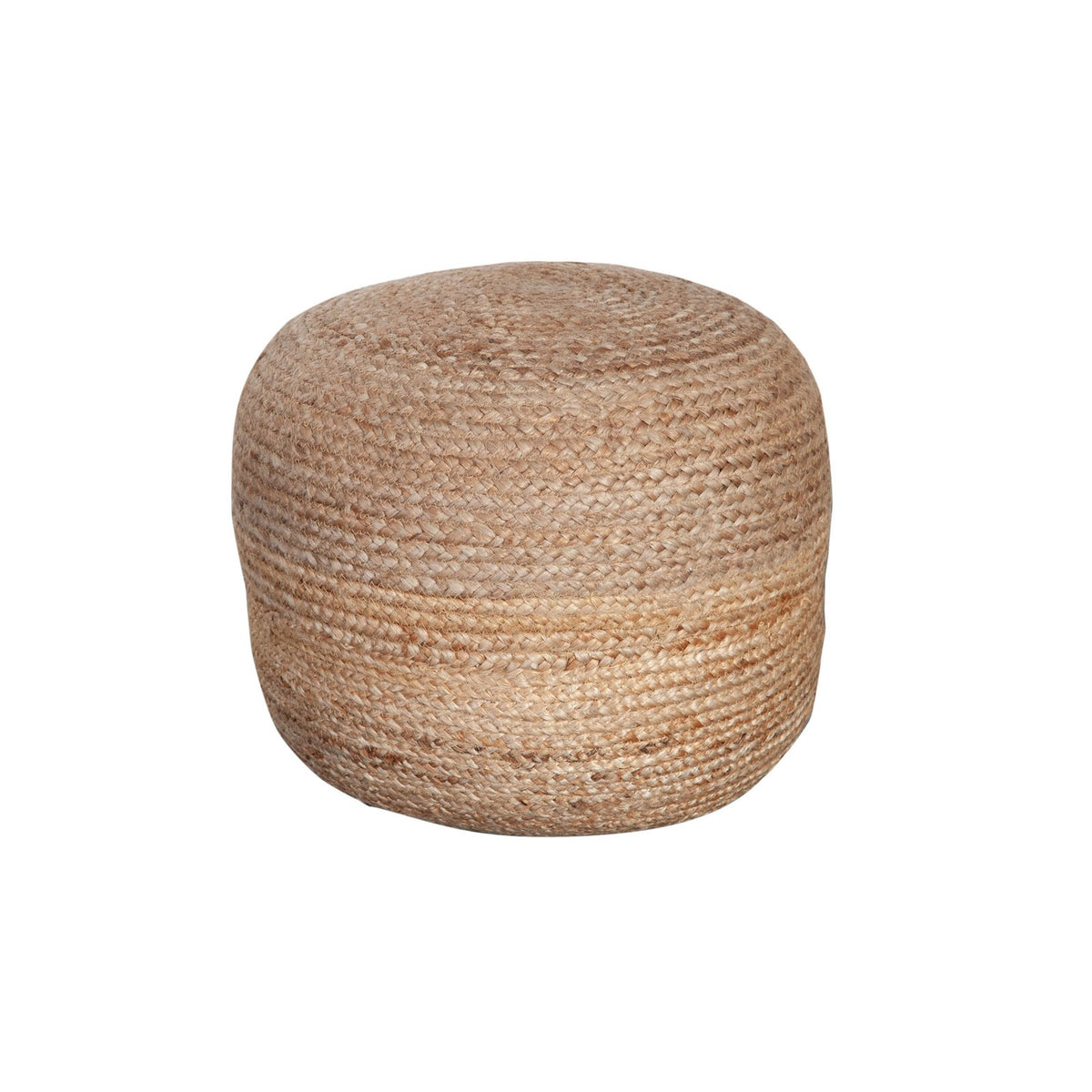 Round Pouf In Natural Jute Fiber