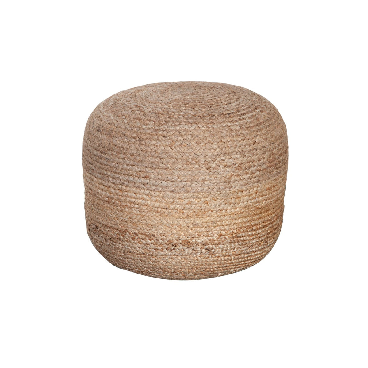 Round Pouf in Natural Jute Fiber