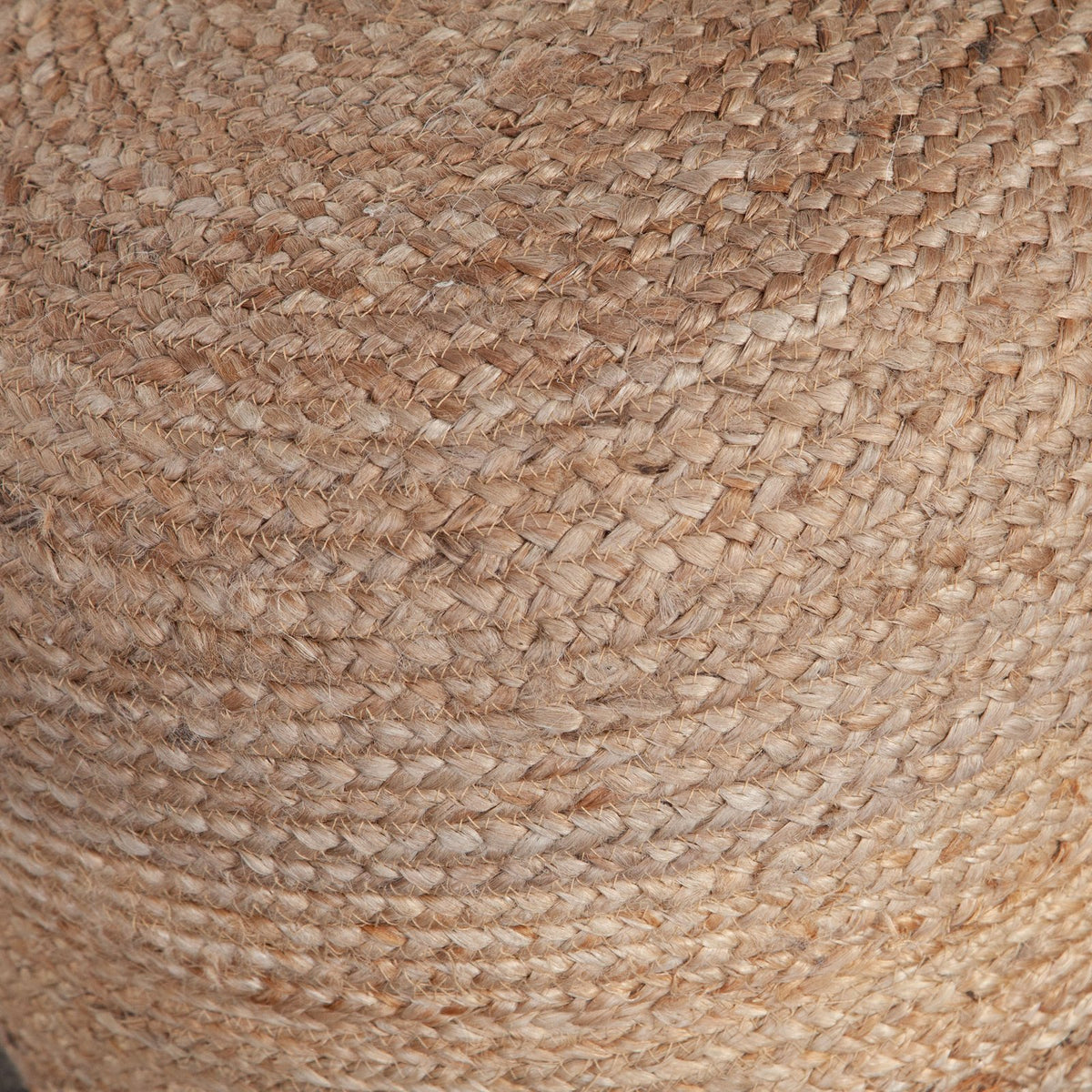Round Pouf in Natural Jute Fiber