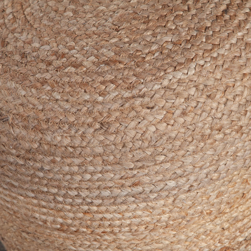 Round Pouf in Natural Jute Fiber