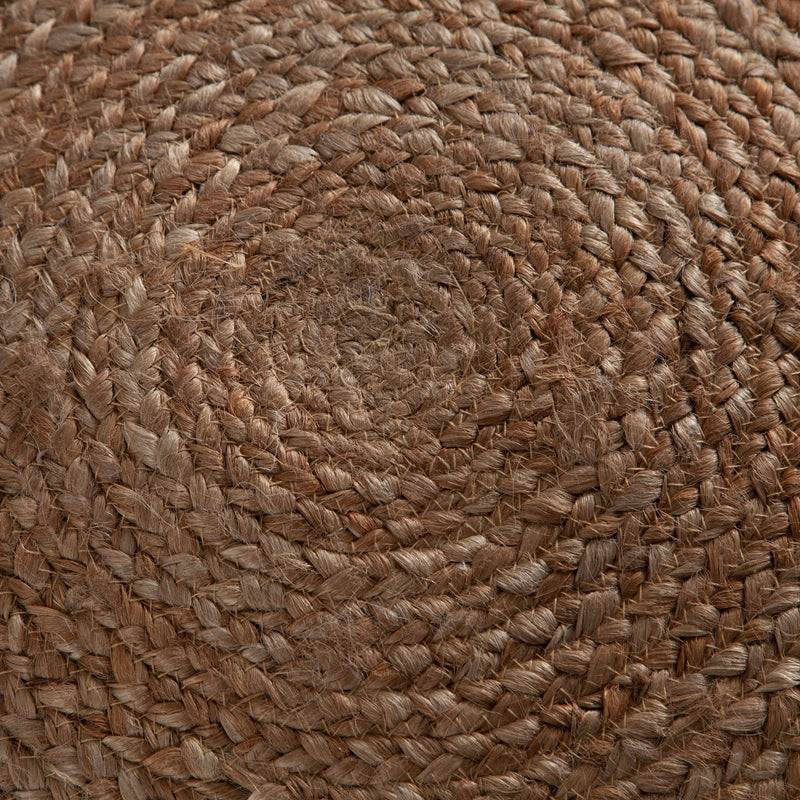 Round Pouf in Natural Jute Fiber