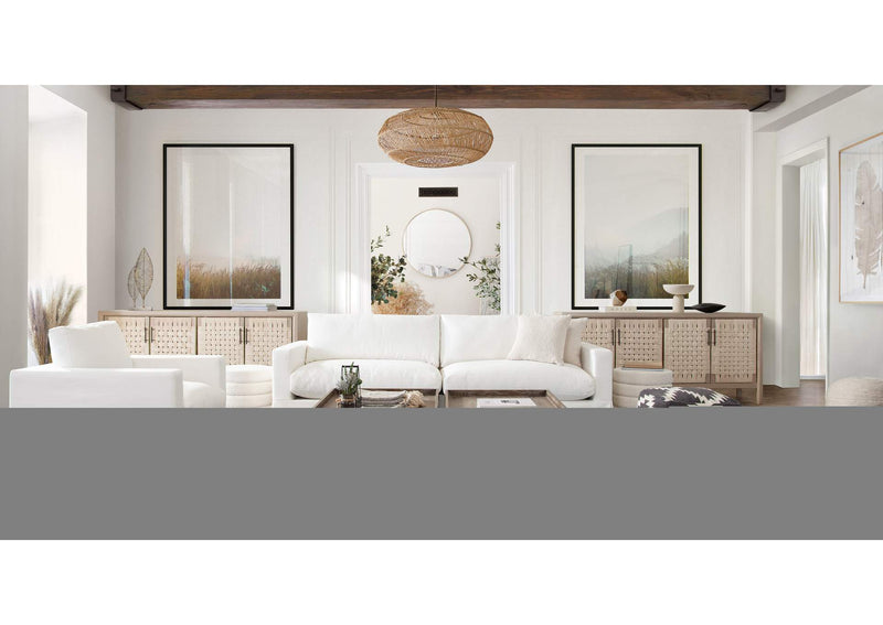 POUFSZZ Square Pouf In White/grey Pattern Wool