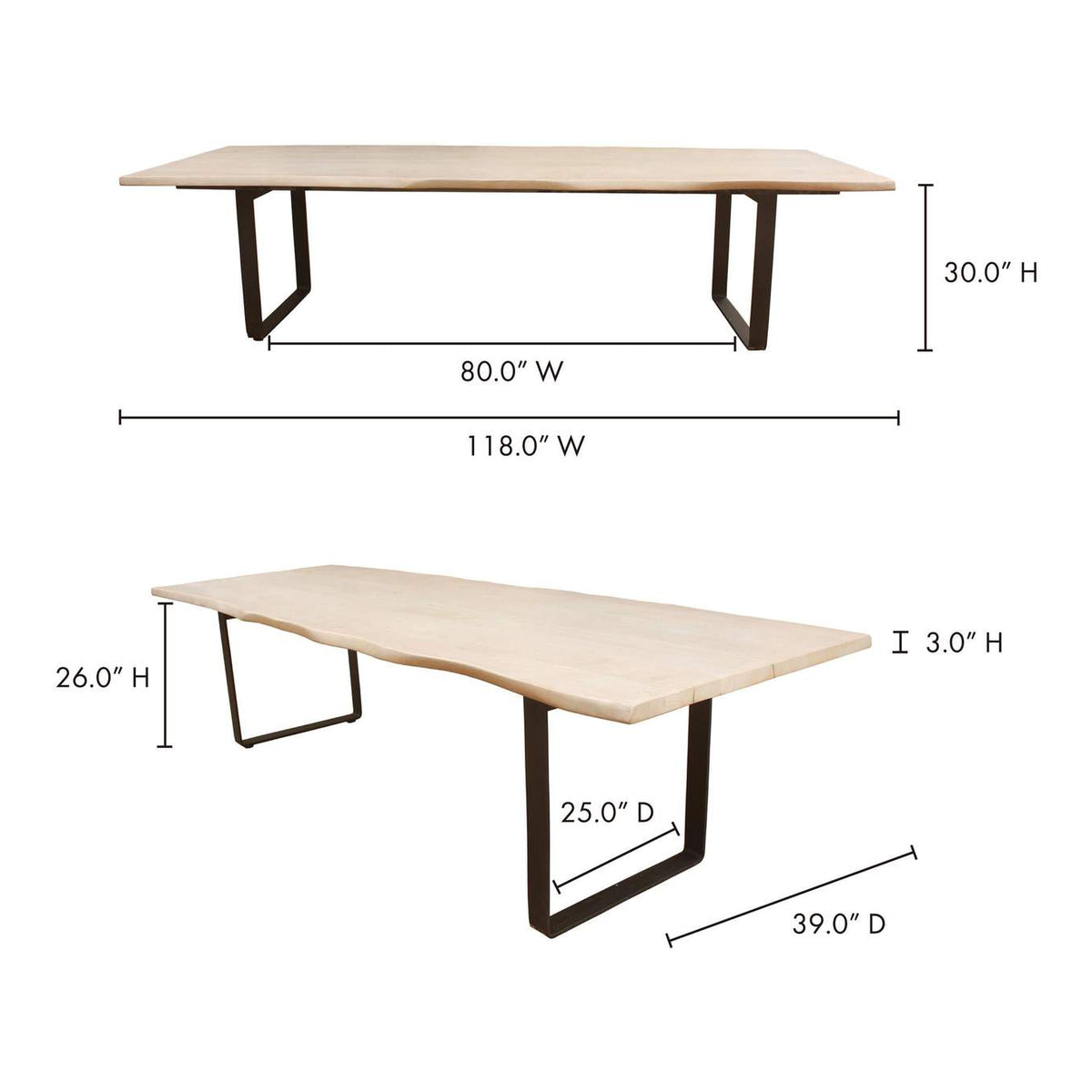 PP-1014-18-0 Wilks Dining Table White