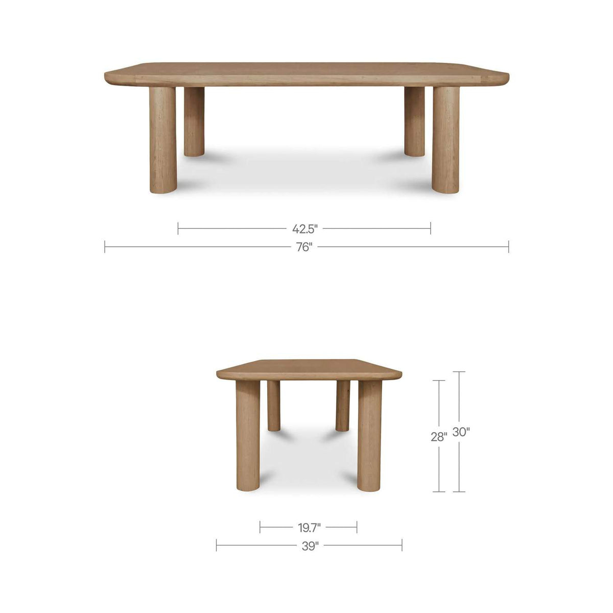 PP-1024-24-0 Anders Dining Table Small Natural