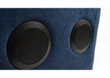 SU-UPX1671005MNW Sunset Trading Pixie Speaker Console | Modular Voice Bluetooth USB Outlets Storage Cupholders | Navy Fabric