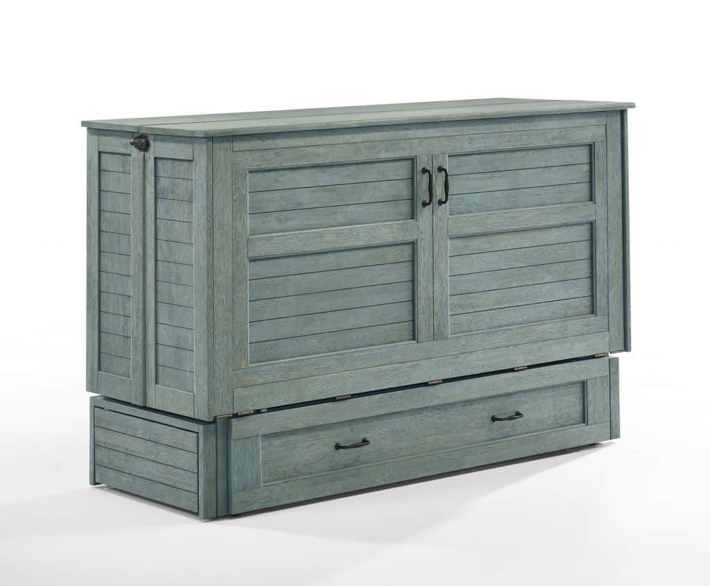 Poppy Murphy Cabinet Bed Antique Blue finish