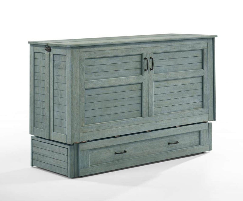 Poppy Murphy Cabinet Bed Antique Blue finish