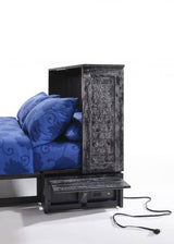 Poppy Murphy Cabinet Bed Antique Blue finish