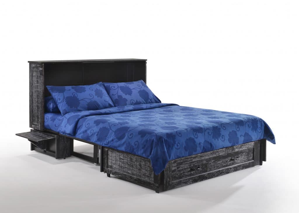 Poppy Murphy Cabinet Bed Antique Blue finish
