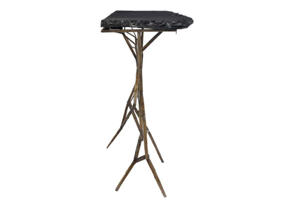 QJ-1010-25-0 Nate Slate Console Table Dark Grey