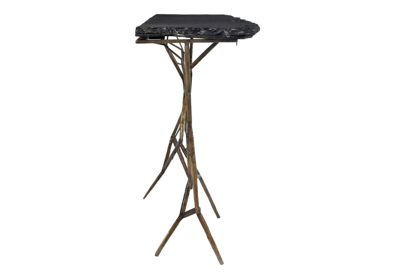 QJ-1010-25-0 Nate Slate Console Table Dark Grey
