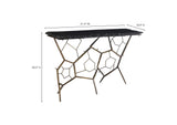 QJ-1010-25-0 Nate Slate Console Table Dark Grey