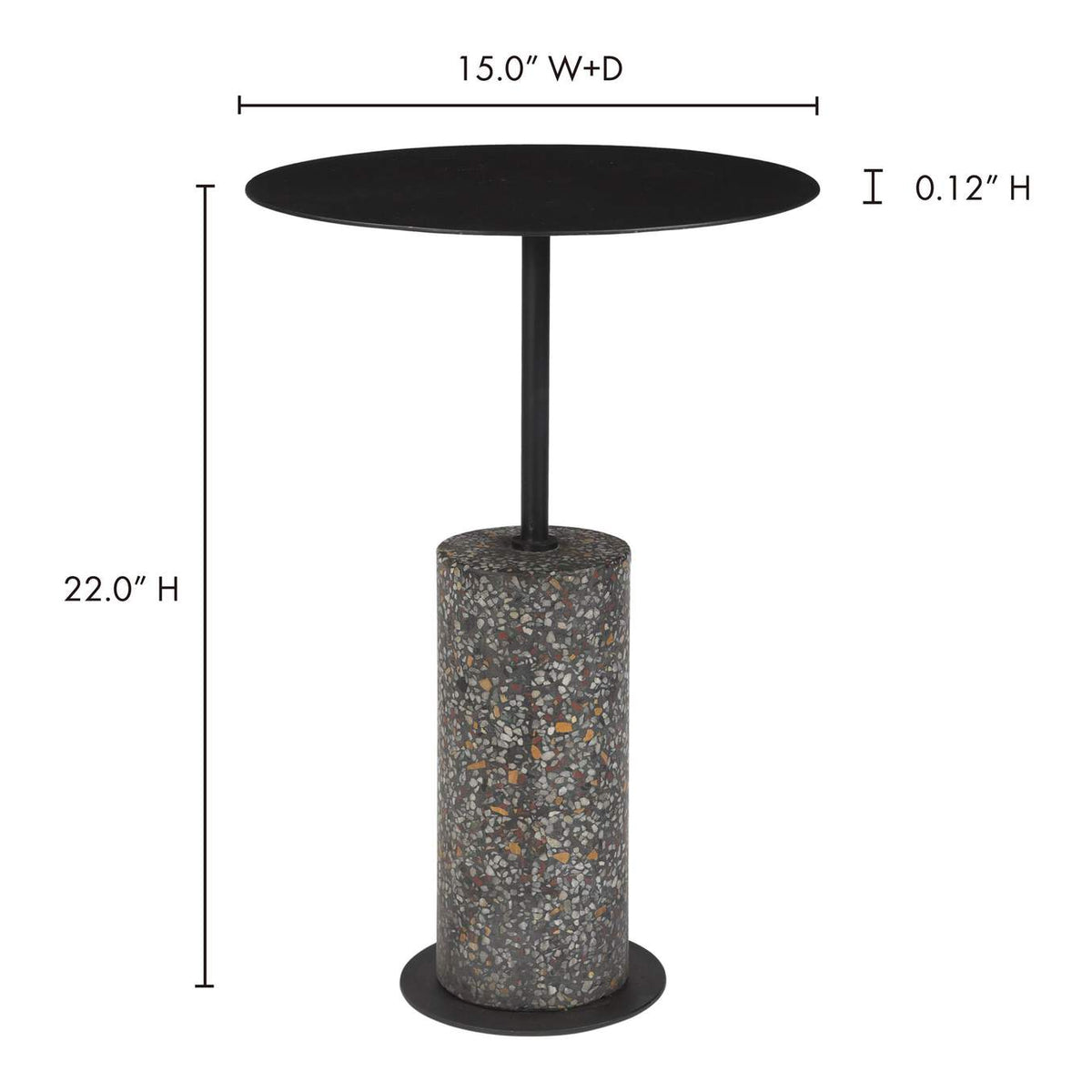 QJ-1018-02-0 Lillith Accent Table Black