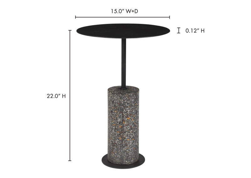 QJ-1018-02-0 Lillith Accent Table Black