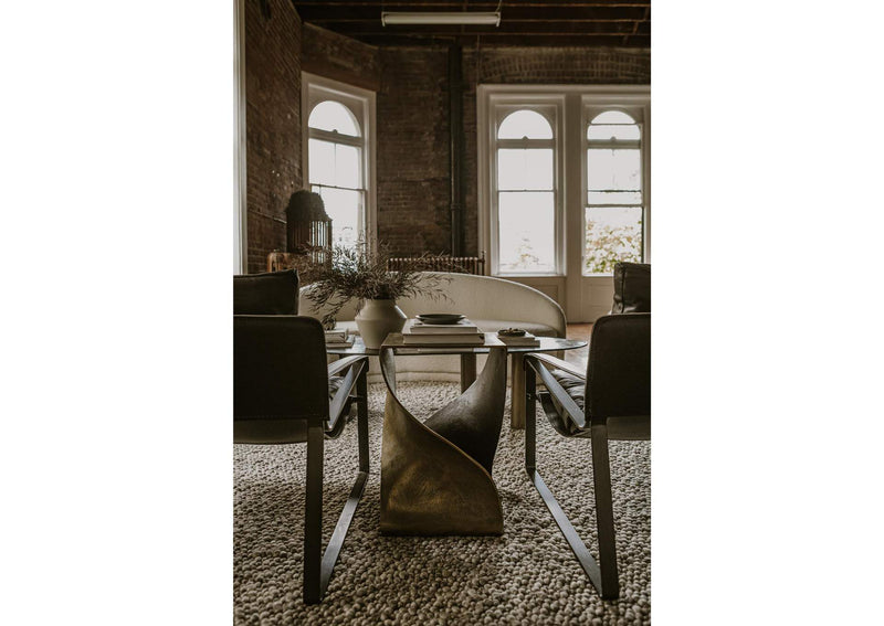 QK-1008-01 Twist Accent Table Brass