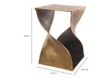 QK-1008-01 Twist Accent Table Brass