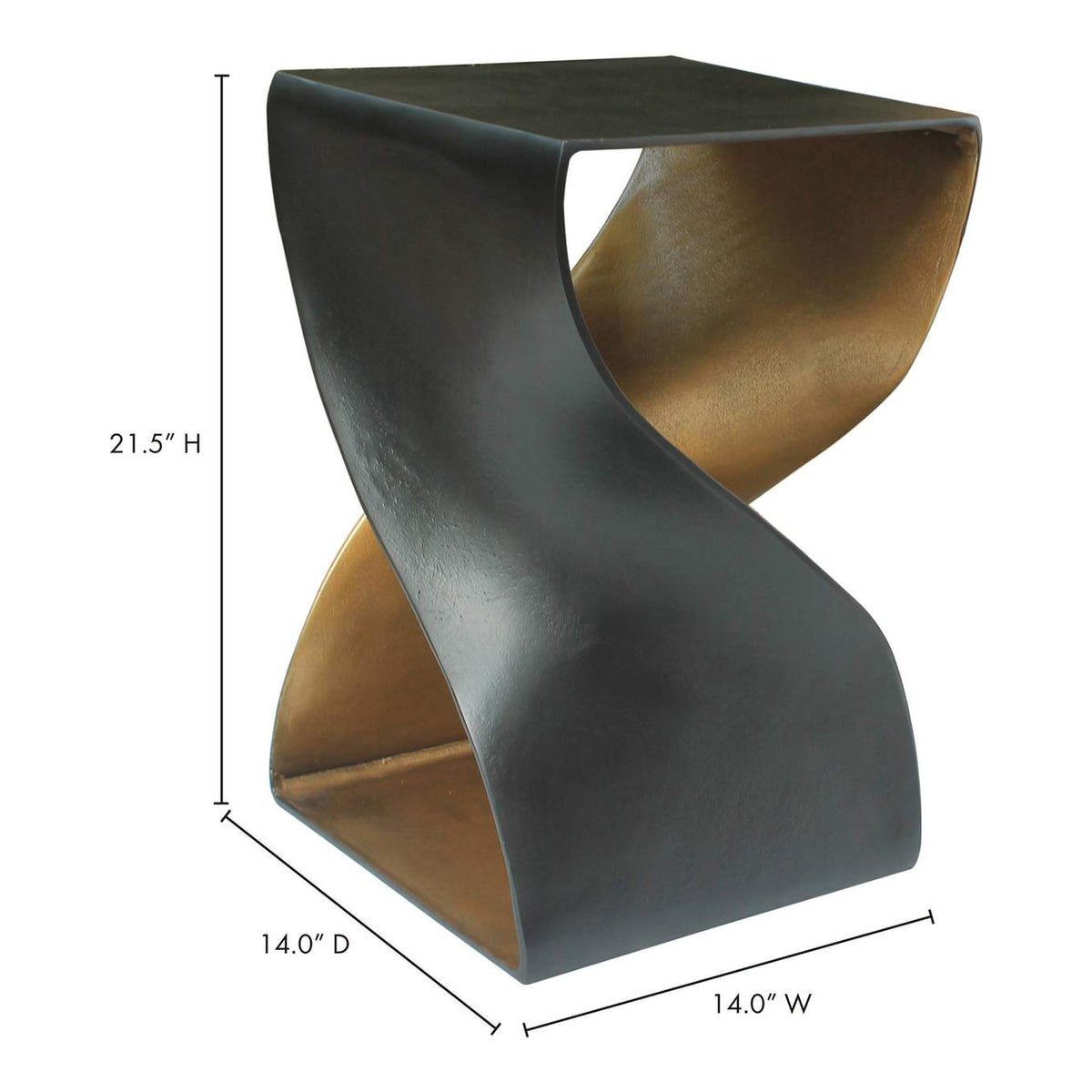 QK-1008-02 Twist Accent Table Black