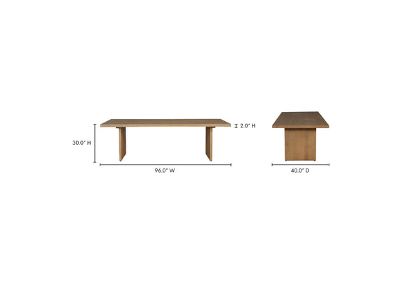 QM-1004-29-0 Koshi Dining Table Sandblasted Amber Oak