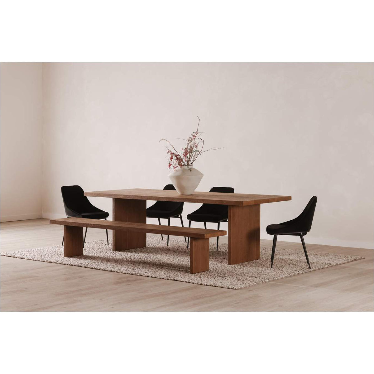 QM-1005-29-0 Koshi Bench Sandblasted Amber Oak