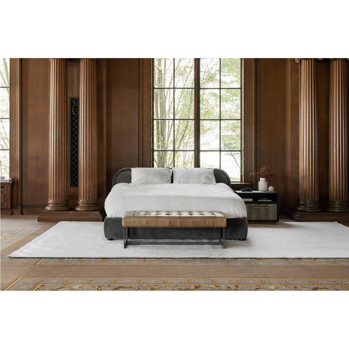 QN-1002-40 Wyatt Leather Bench Tan