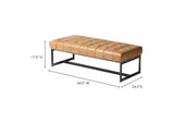 QN-1002-40 Wyatt Leather Bench Tan