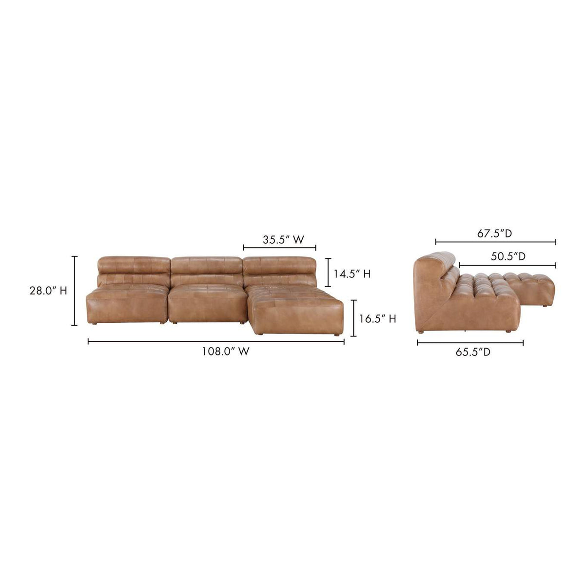 QN-1018-40 Ramsay Signature Modular Sectional Tan