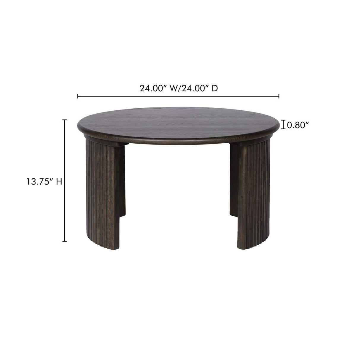 QO-1011-20 Penny Small Coffee Table Dark Brown