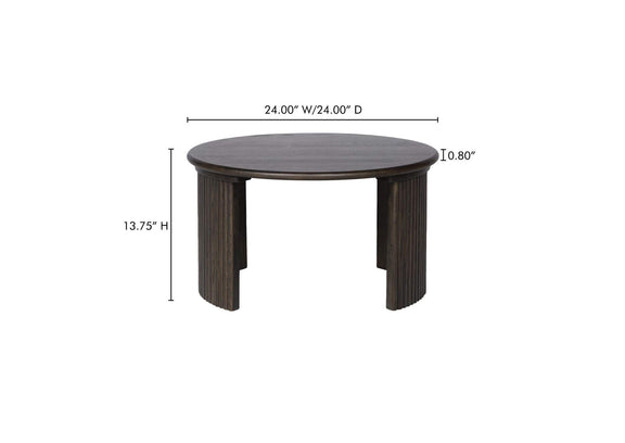 QO-1011-20 Penny Small Coffee Table Dark Brown