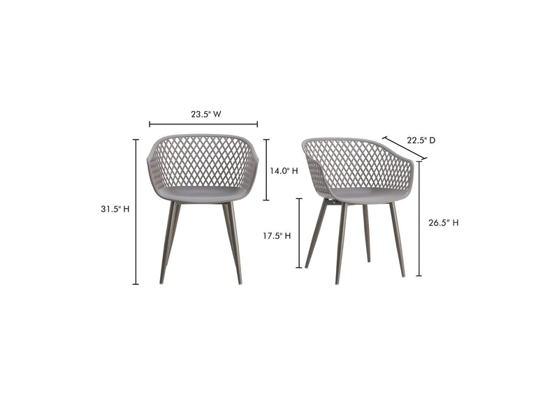 QX-1001-15 Piazza Outdoor Chair Grey - Set Of Two