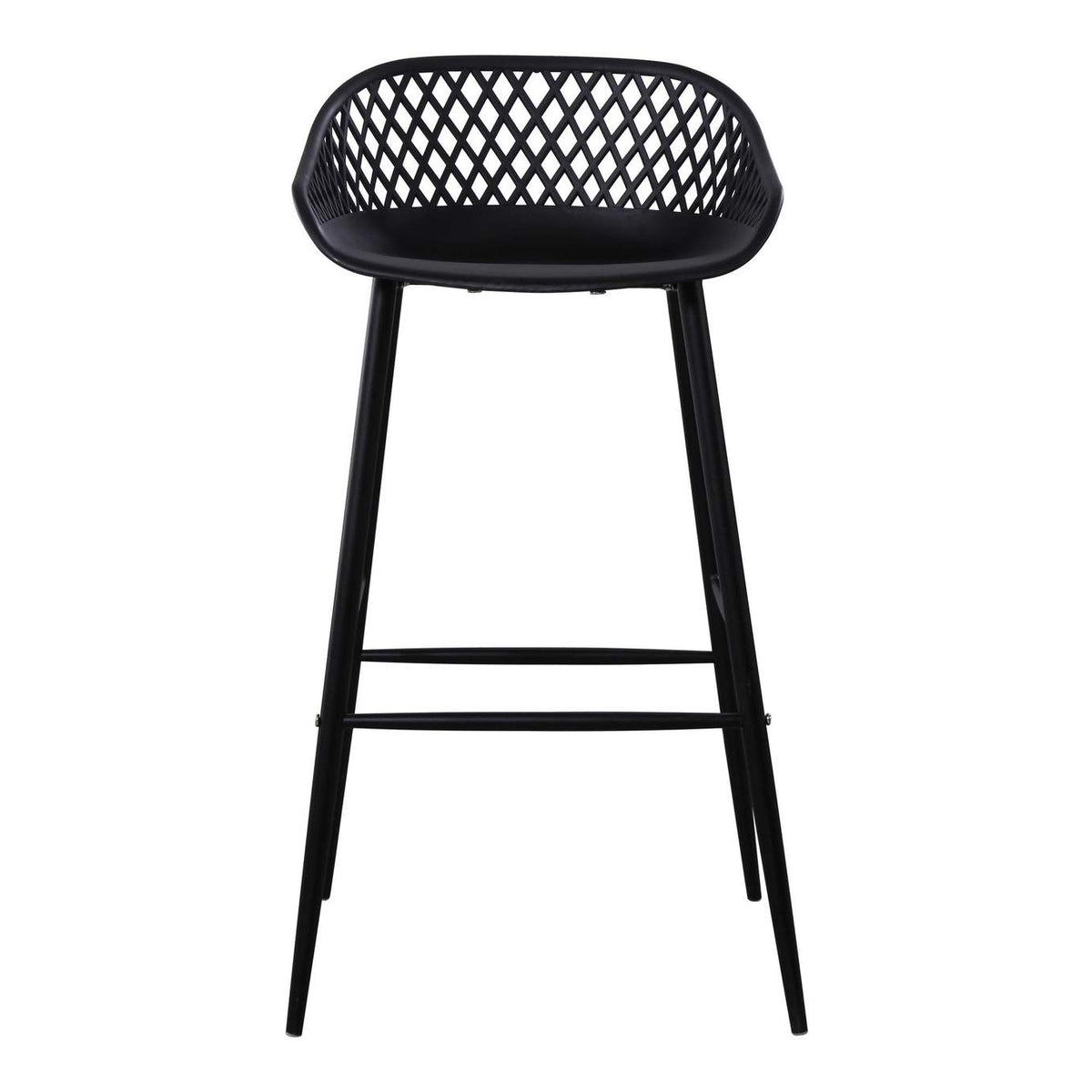 QX-1004-02 Piazza Outdoor Barstool Black - Set Of Two