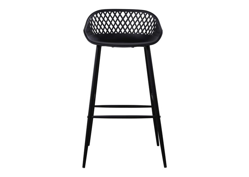QX-1004-02 Piazza Outdoor Barstool Black - Set Of Two