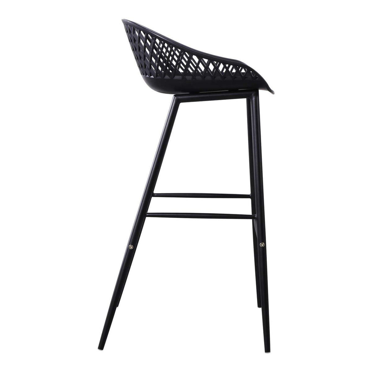 QX-1004-02 Piazza Outdoor Barstool Black - Set Of Two