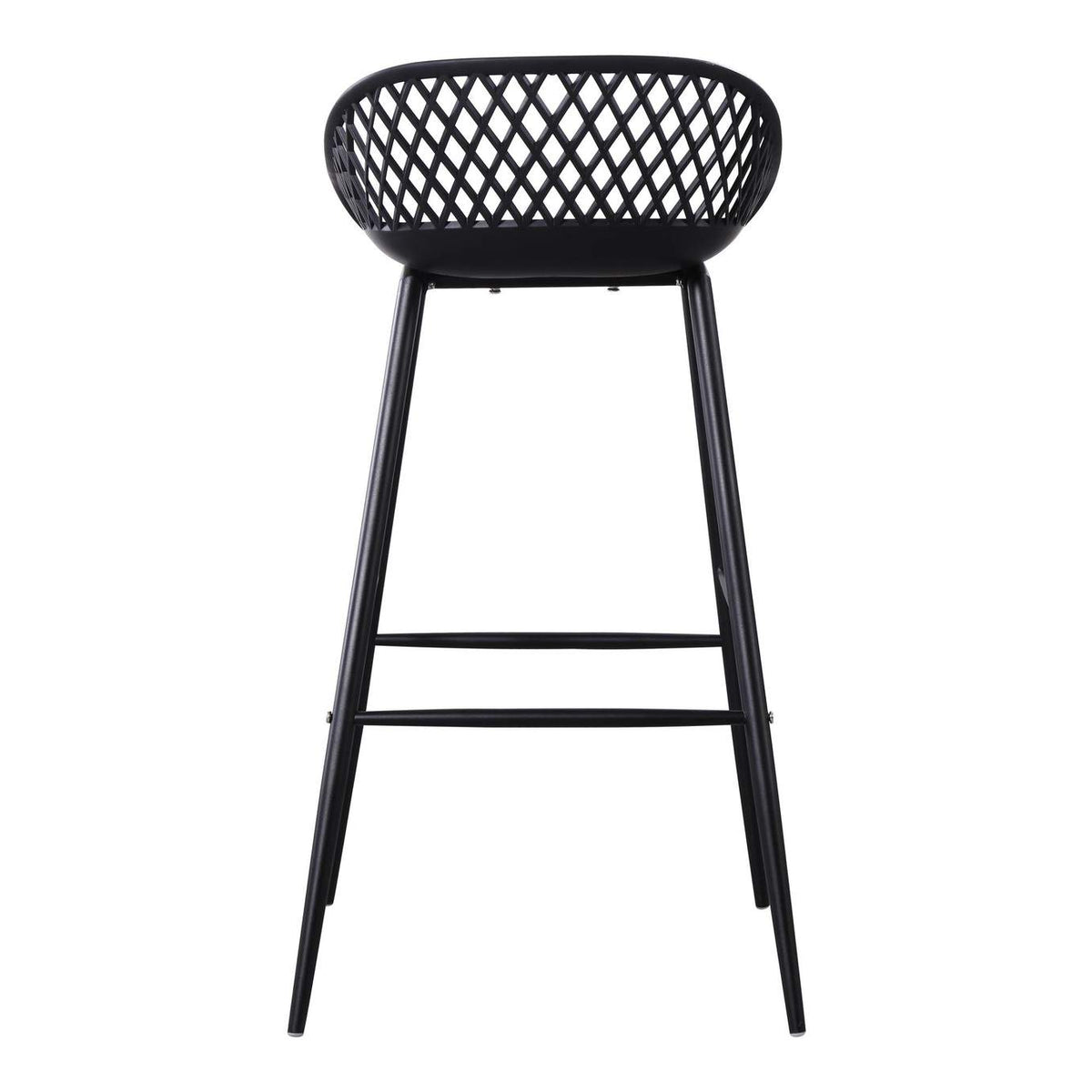 QX-1004-02 Piazza Outdoor Barstool Black - Set Of Two