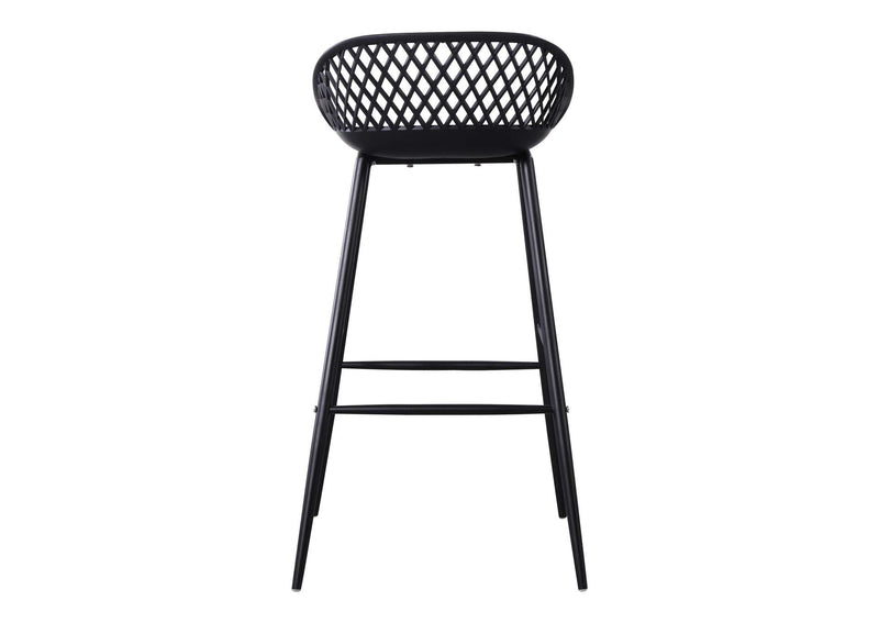 QX-1004-02 Piazza Outdoor Barstool Black - Set Of Two