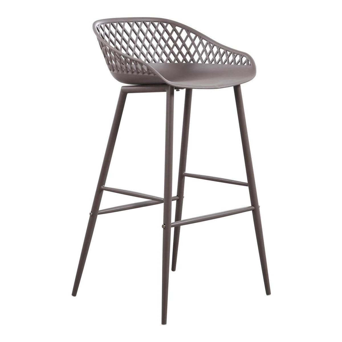 QX-1004-15 Piazza Outdoor Barstool Grey - Set Of Two