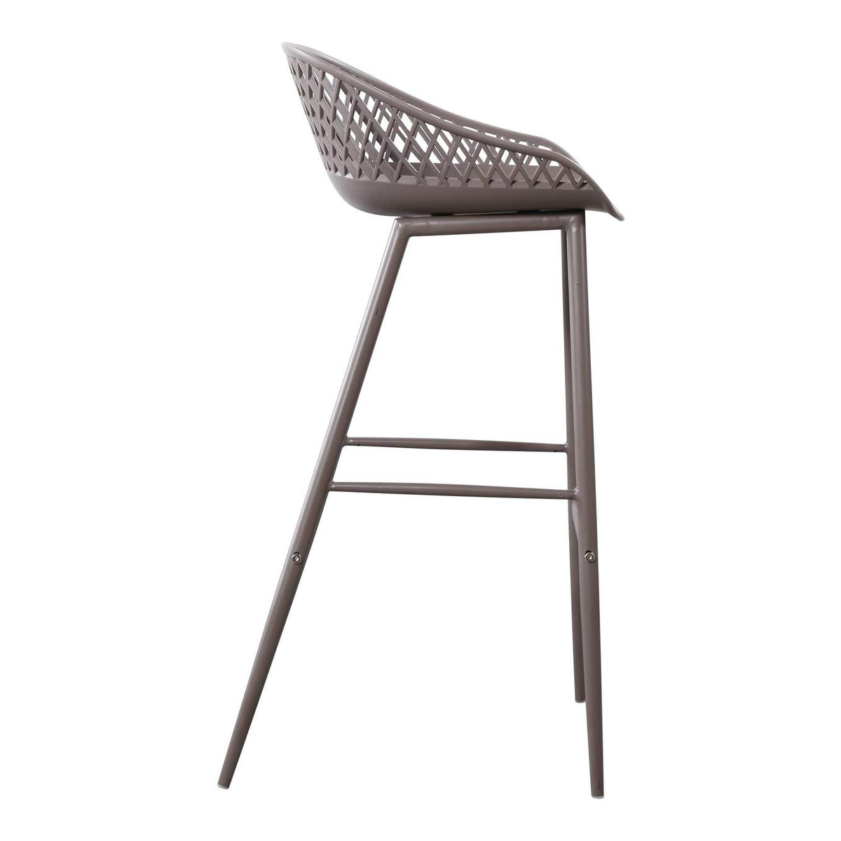 QX-1004-15 Piazza Outdoor Barstool Grey - Set Of Two