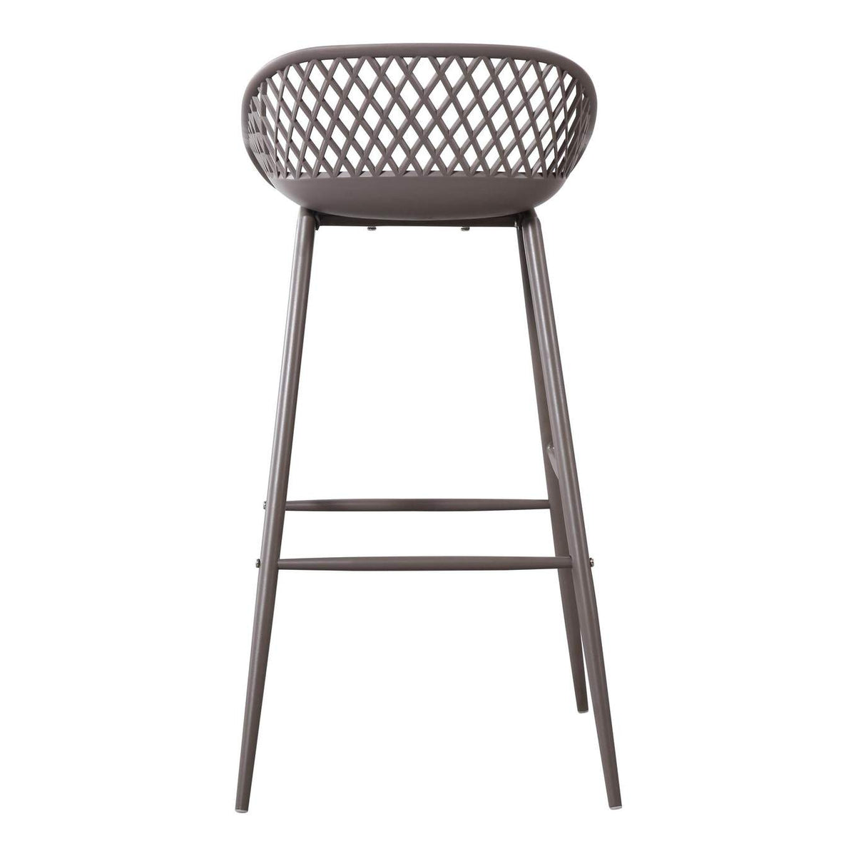 QX-1004-15 Piazza Outdoor Barstool Grey - Set Of Two