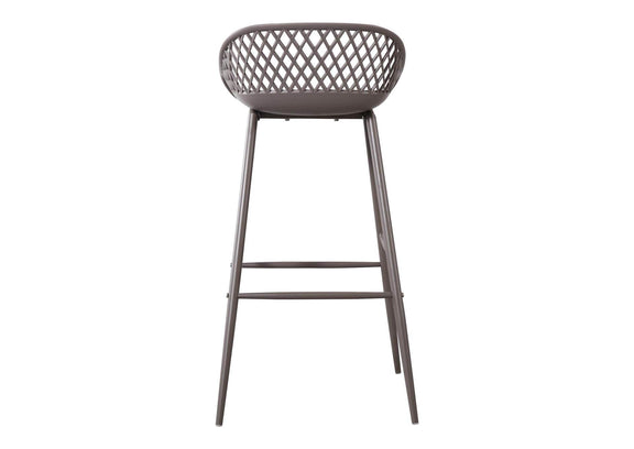 QX-1004-15 Piazza Outdoor Barstool Grey - Set Of Two