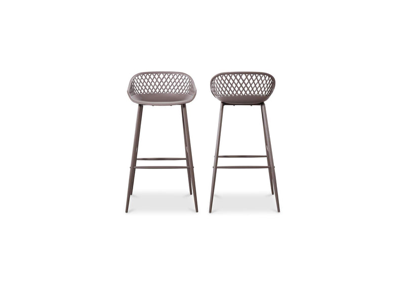 QX-1004-15 Piazza Outdoor Barstool Grey - Set Of Two