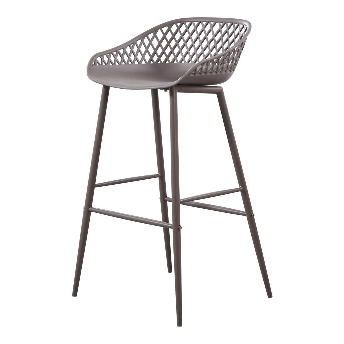 QX-1004-15 Piazza Outdoor Barstool Grey - Set Of Two