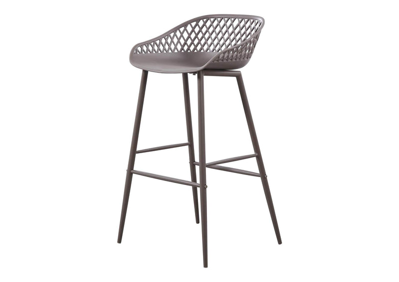 QX-1004-15 Piazza Outdoor Barstool Grey - Set Of Two