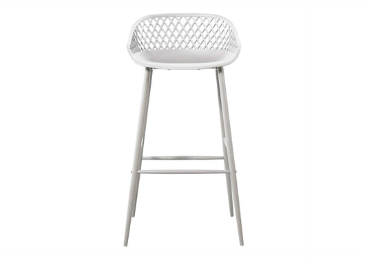 QX-1004-18 Piazza Outdoor Barstool White - Set Of Two