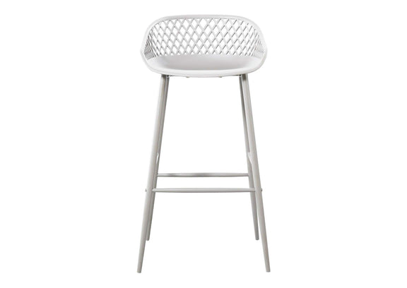 QX-1004-18 Piazza Outdoor Barstool White - Set Of Two