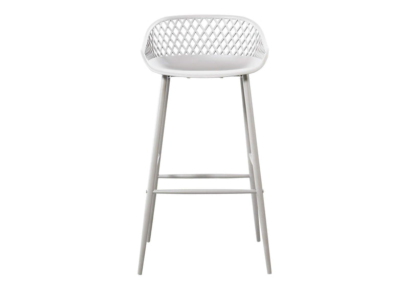 QX-1004-18 Piazza Outdoor Barstool White - Set Of Two