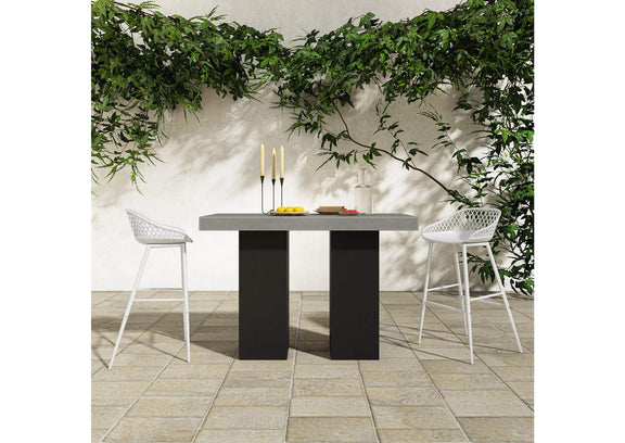 QX-1004-18 Piazza Outdoor Barstool White - Set Of Two
