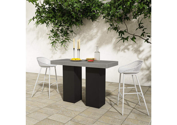 QX-1004-18 Piazza Outdoor Barstool White - Set Of Two